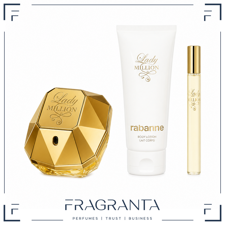 Paco Rabanne Lady Milion Set EdP 50ml + Body Lotion 100ml + Mini EdP 10ml – product image